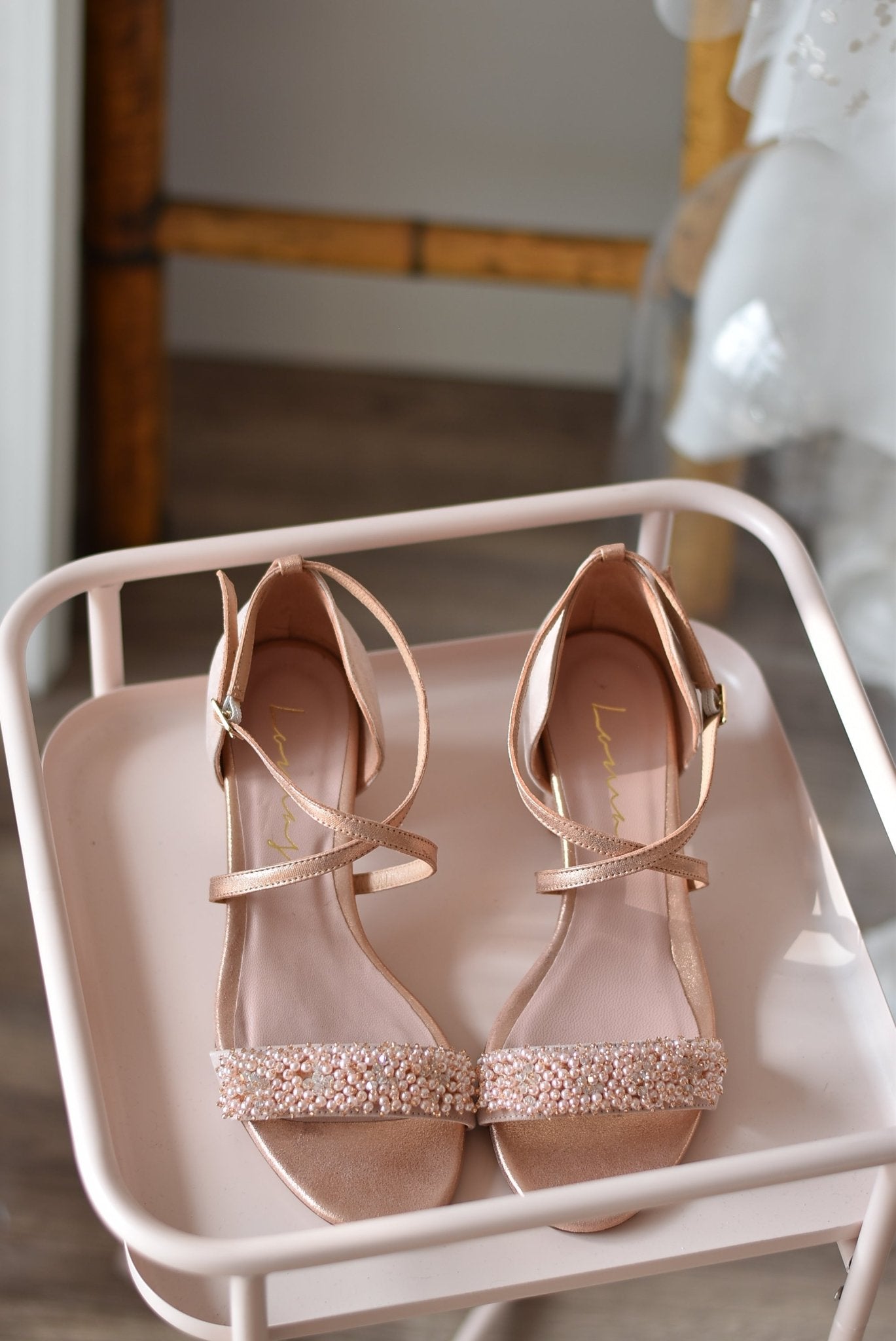 MATILDA rosa suave perls mini 55 - zapatos_novia