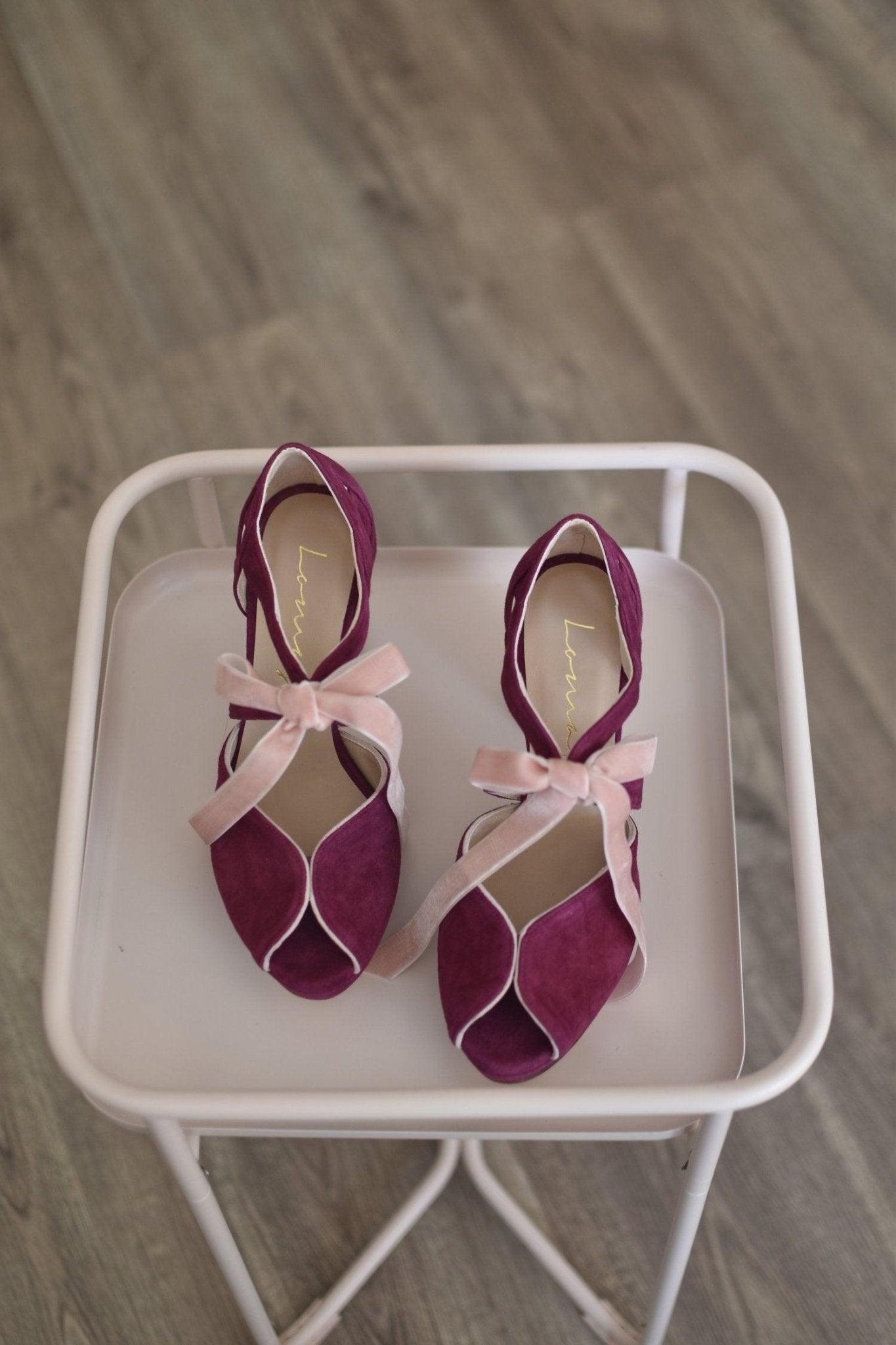 MEDIA LUNA Burdeos tacón Blossom 95 - zapatos_novia