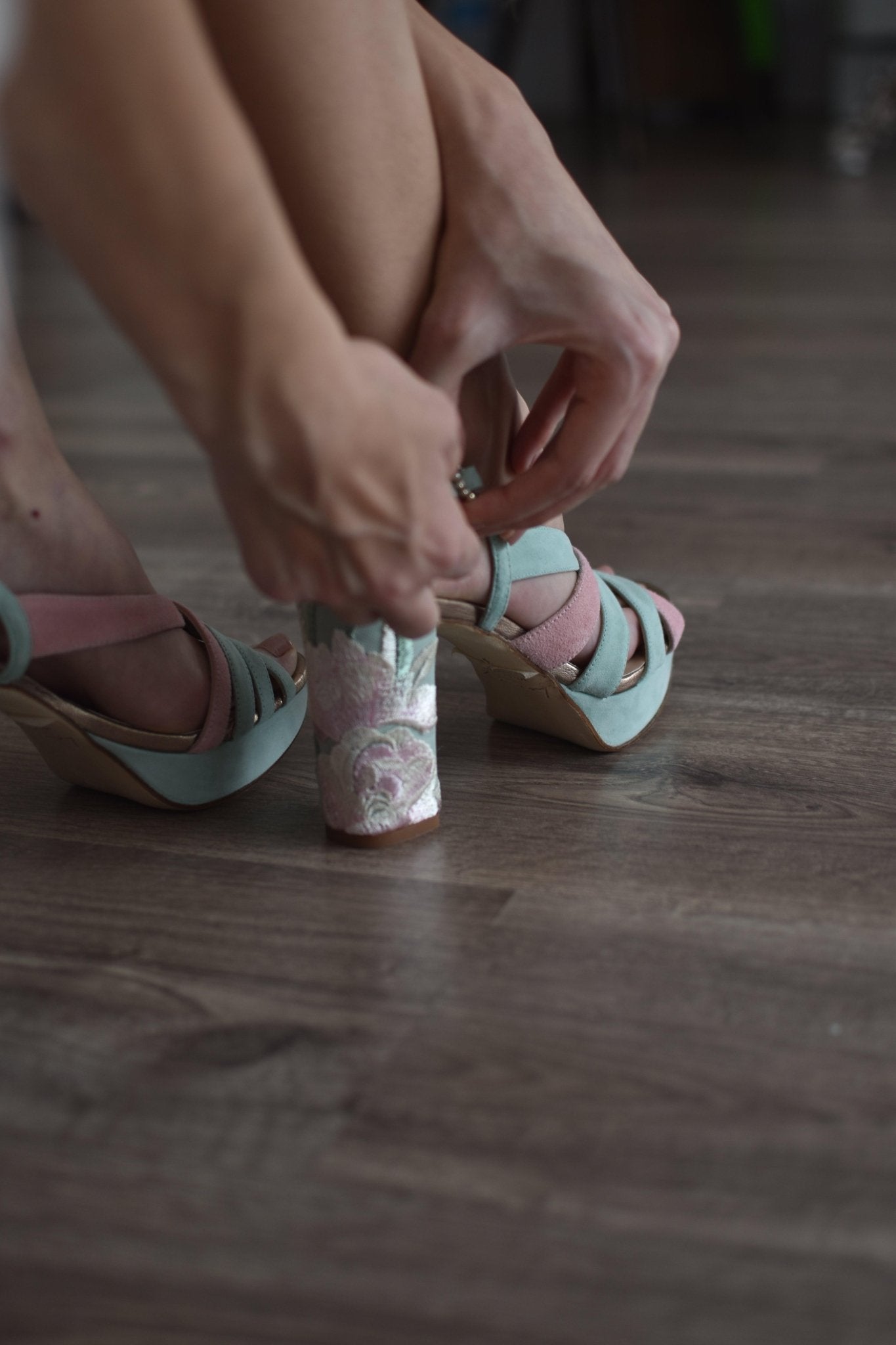 Miley mint y rosa bordado Atenas 95 - zapatos_novia