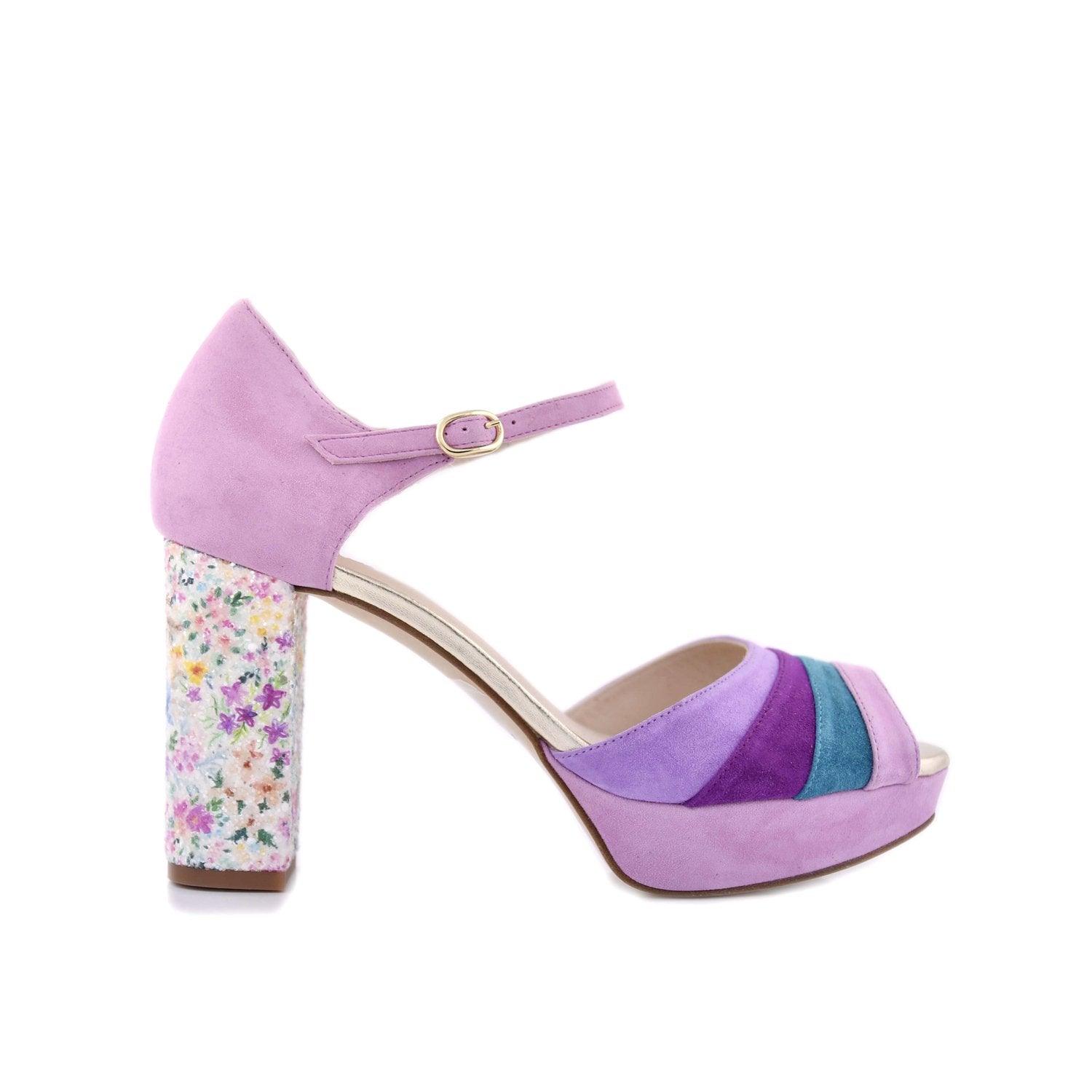 Rainbow Rainbow Aquarelle Alto — Zapatos de novia Lomas Shoes