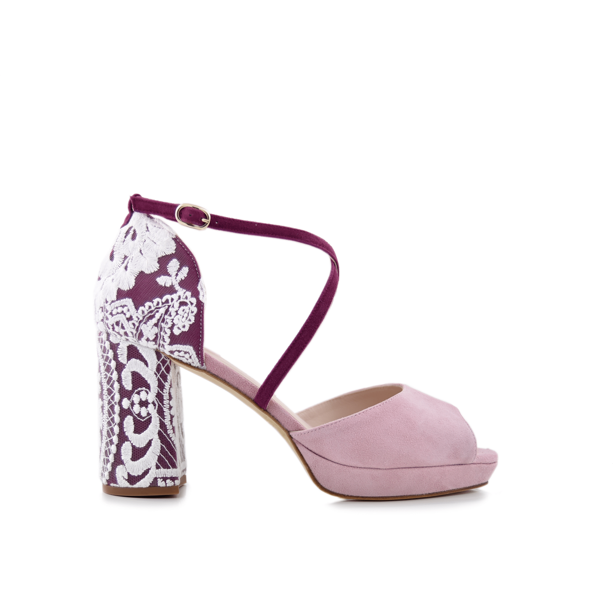 Rosalía Buganvilla Ante Midi — Zapatos de novia Lomas Shoes