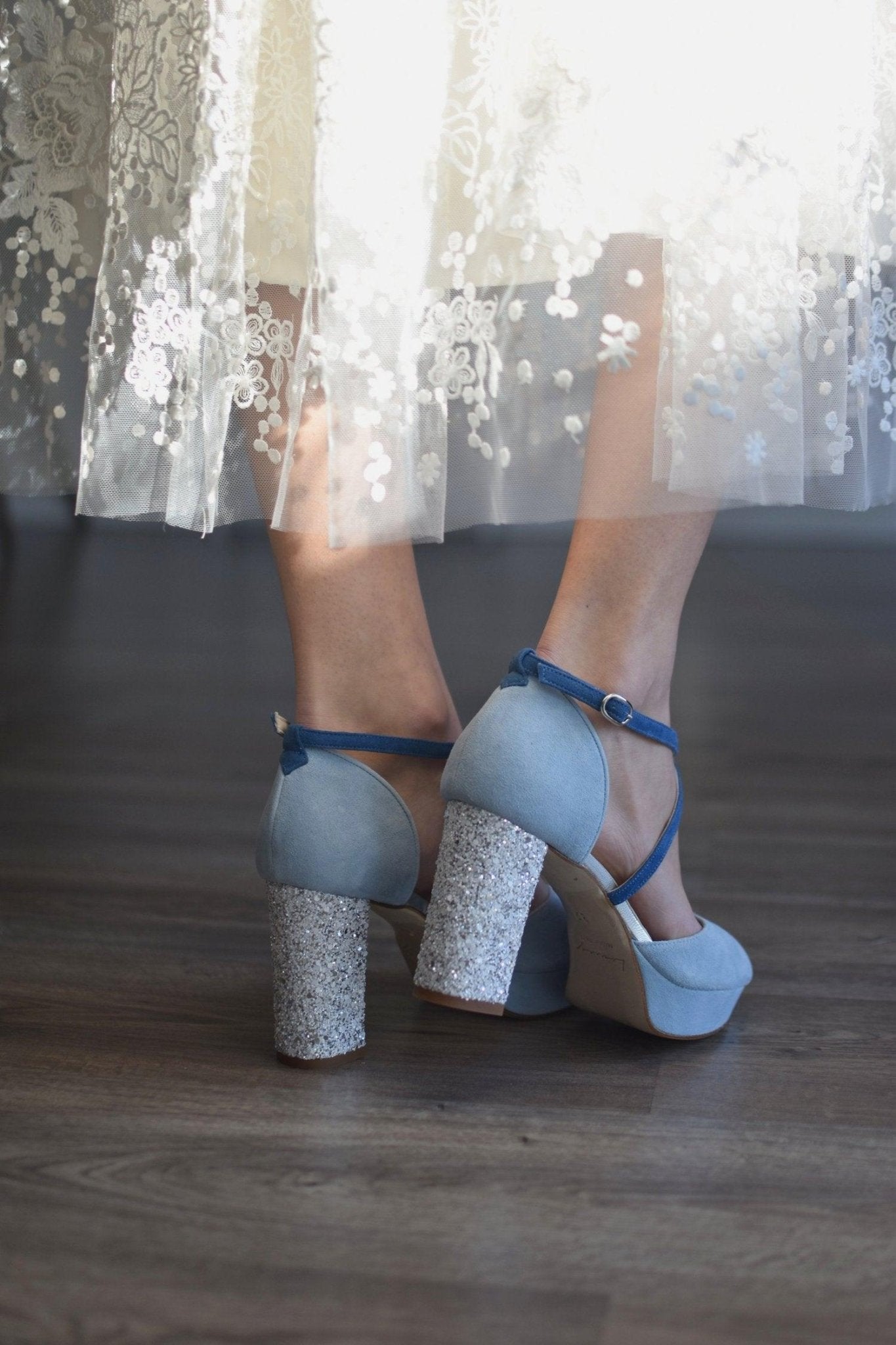 ROSALÍA celeste y azul navy 95 - zapatos_novia