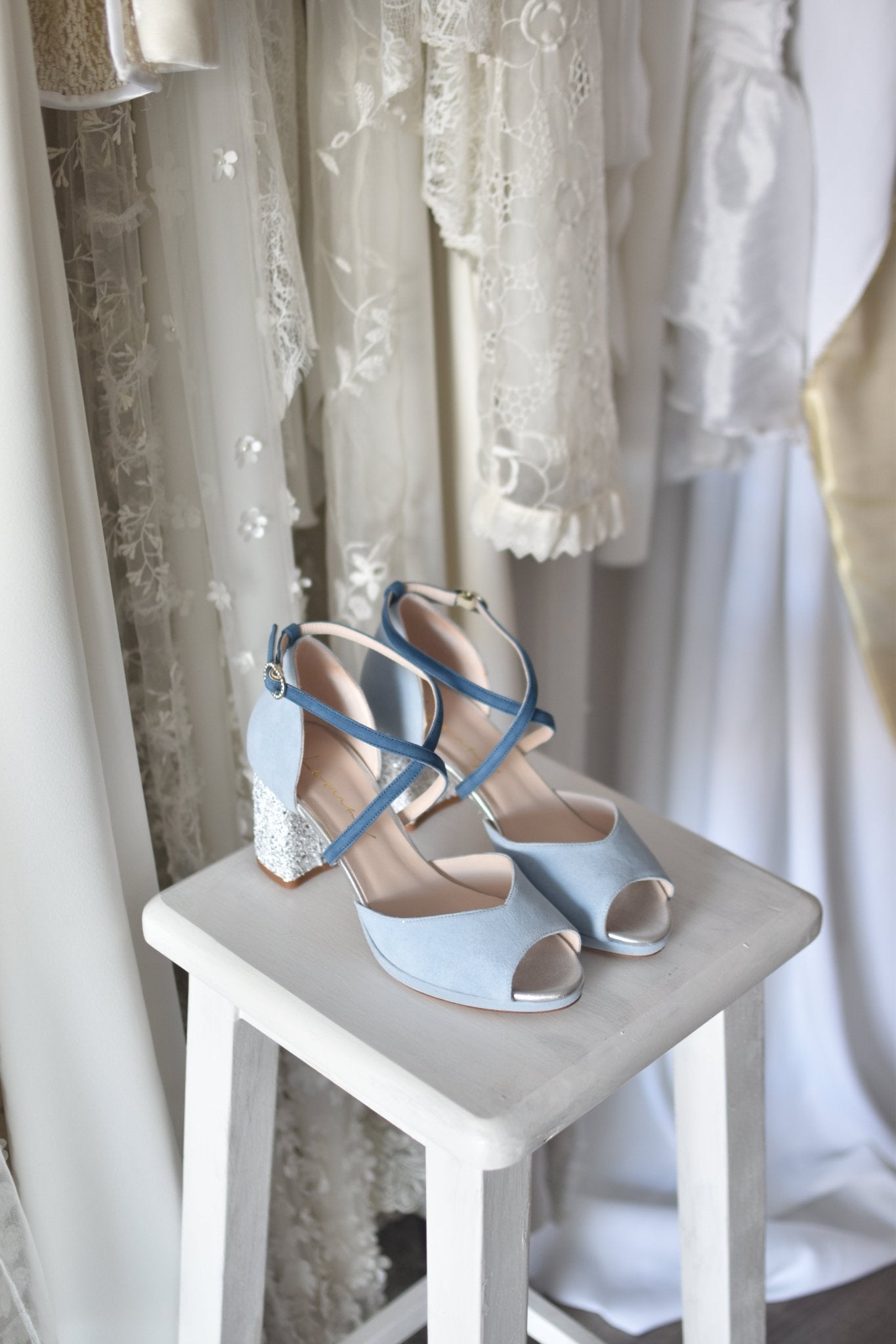 ROSALÍA celeste y azul navy mini - zapatos_novia