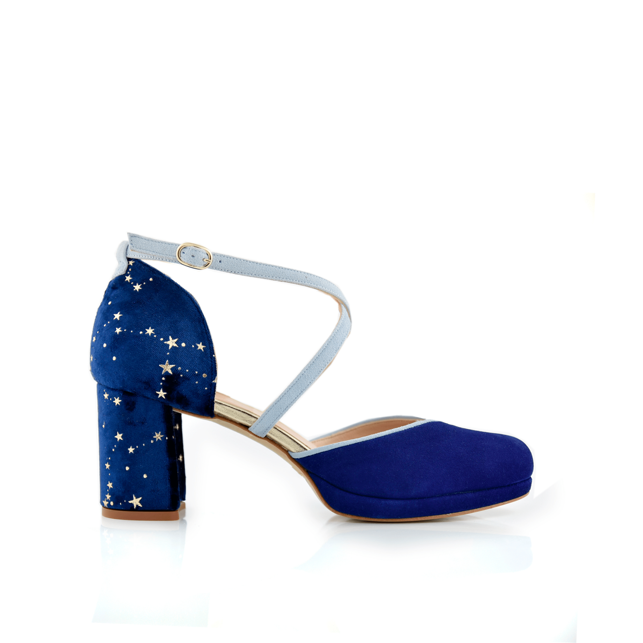 ROSALÍA cerrado azul marino Constelación blue 85 y petit - zapatos_novia
