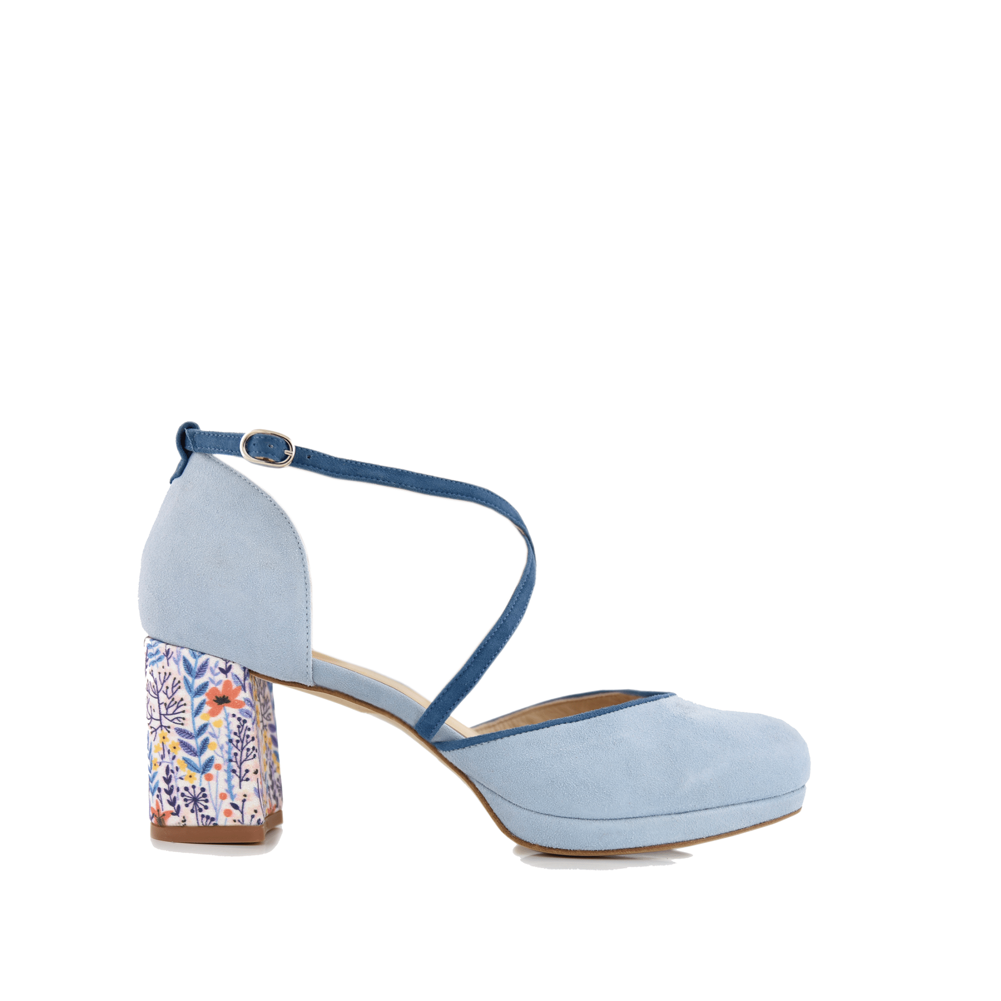 Rosalía Celeste Y Azul Oscuro Petit — Zapatos de novia Lomas Shoes