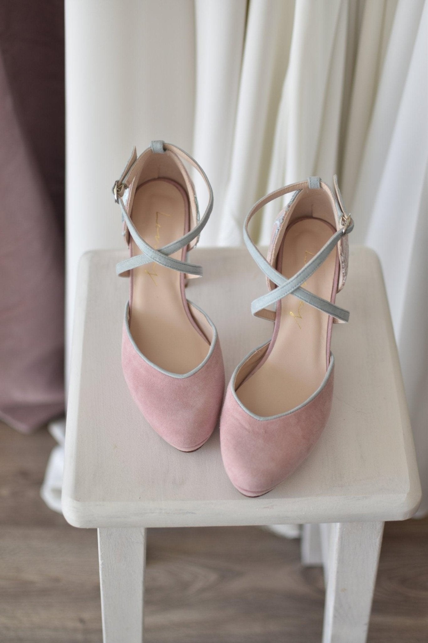 Rosalía cerrado pink bordado Imarika tacón 8.5cm - zapatos_novia