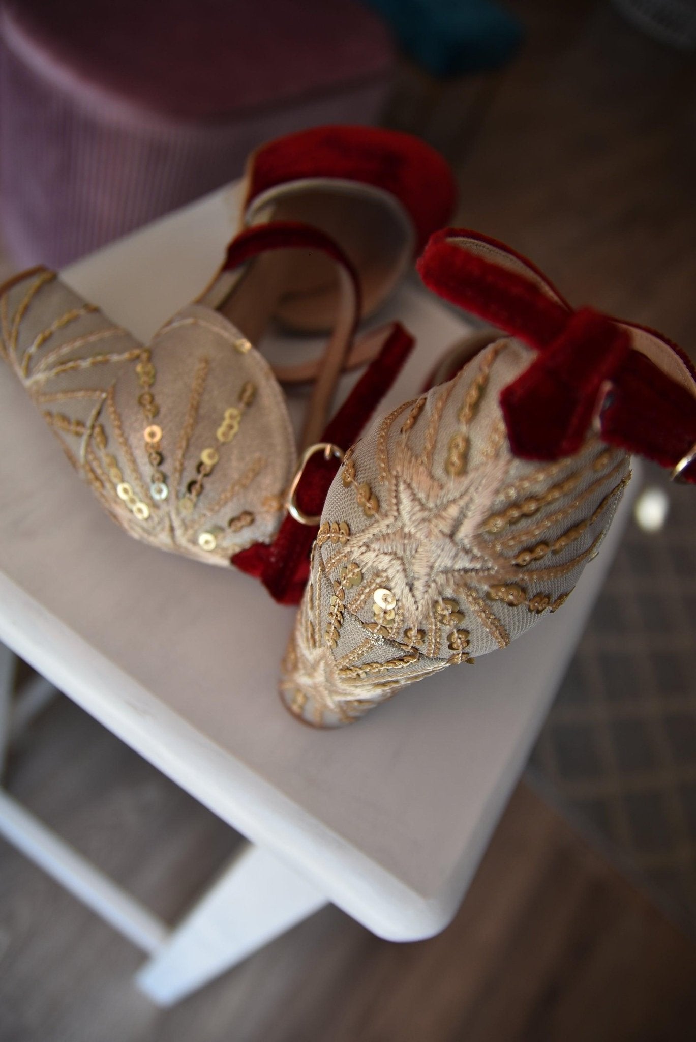ROSALÍA cerrado red velvet Ceres 85 - zapatos_novia