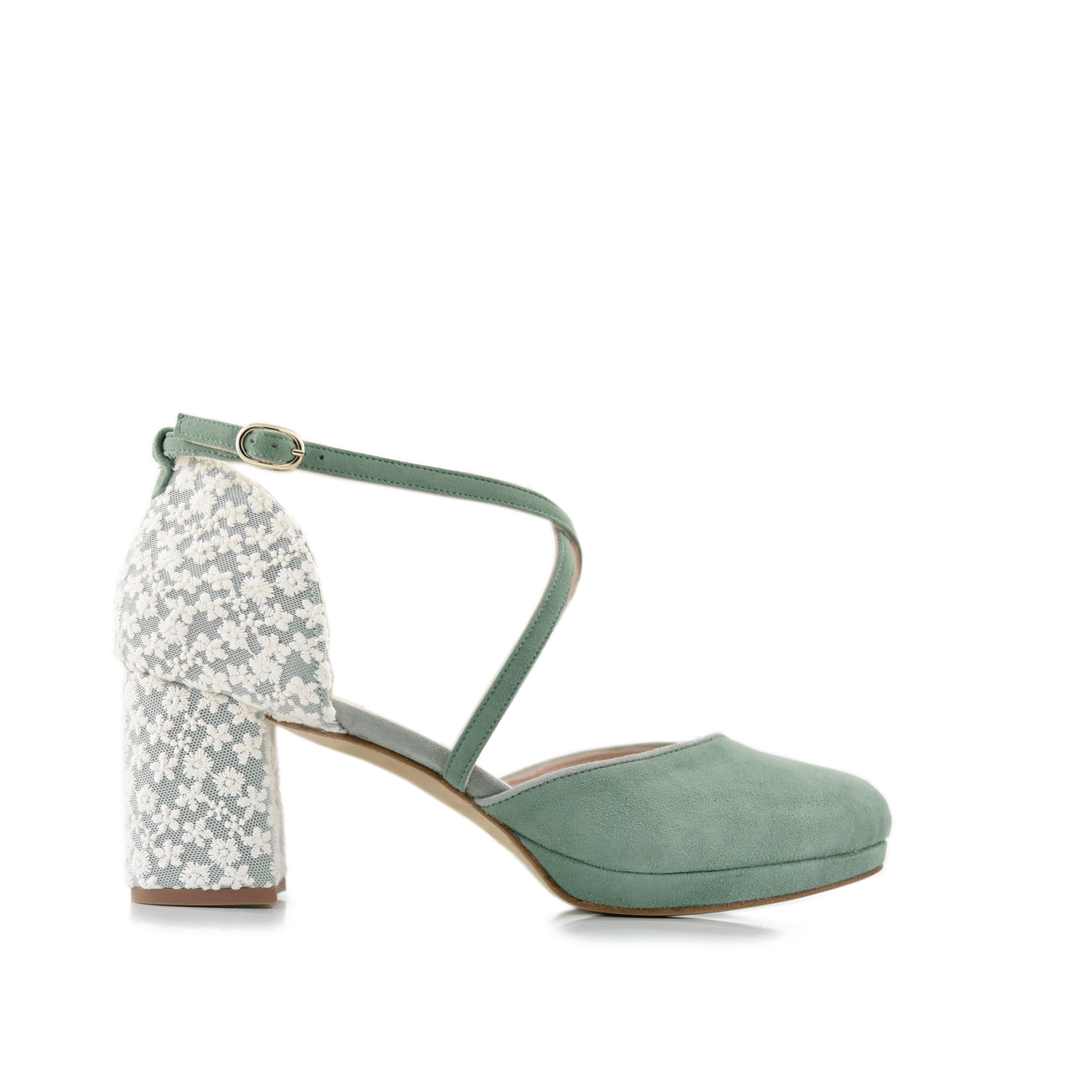 Rosalía Eucalipto Verde Petit — Zapatos de novia Lomas Shoes