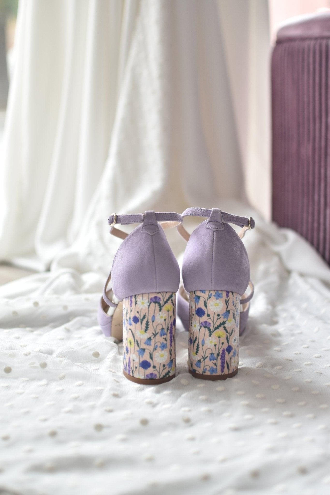 Rosalía lavanda Aquarelle Campanilla tacón 8.5cm - zapatos_novia