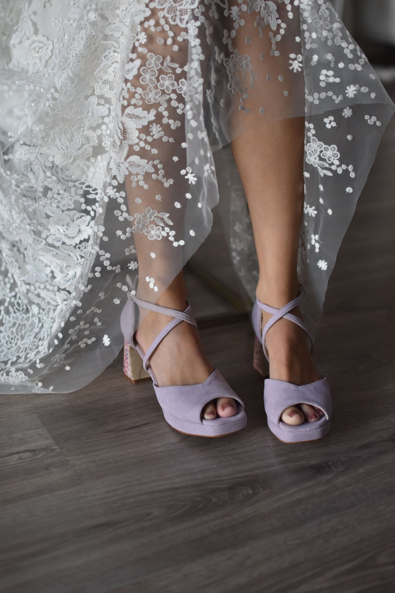 ROSALÍA lavanda horma reina TALLA 41.5 - zapatos_novia