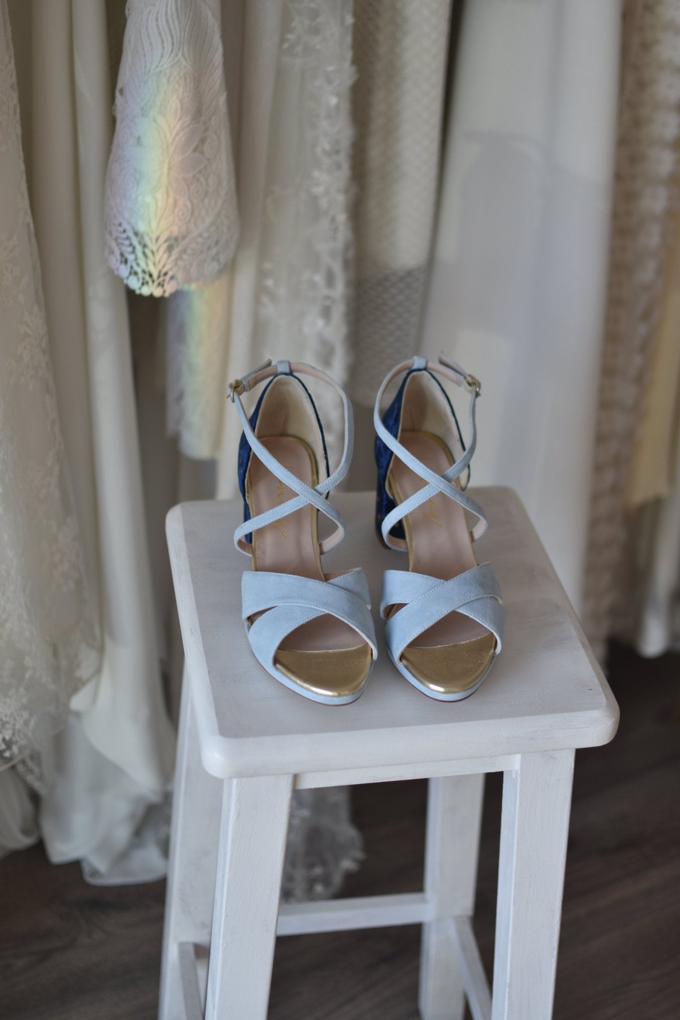 Sakura celeste Mil y una noches Constelación midi - zapatos_novia