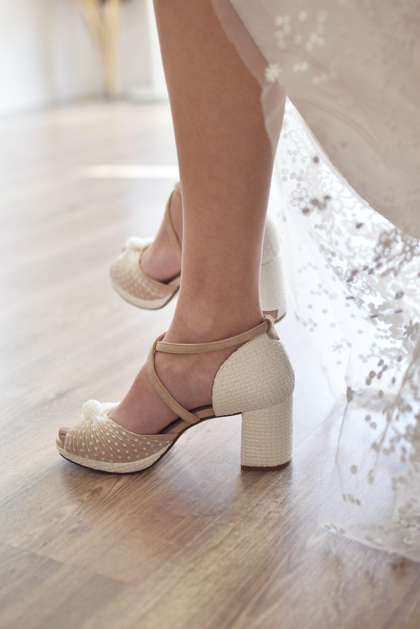 VIKA natural plumeti tacón 7 cm - zapatos_novia