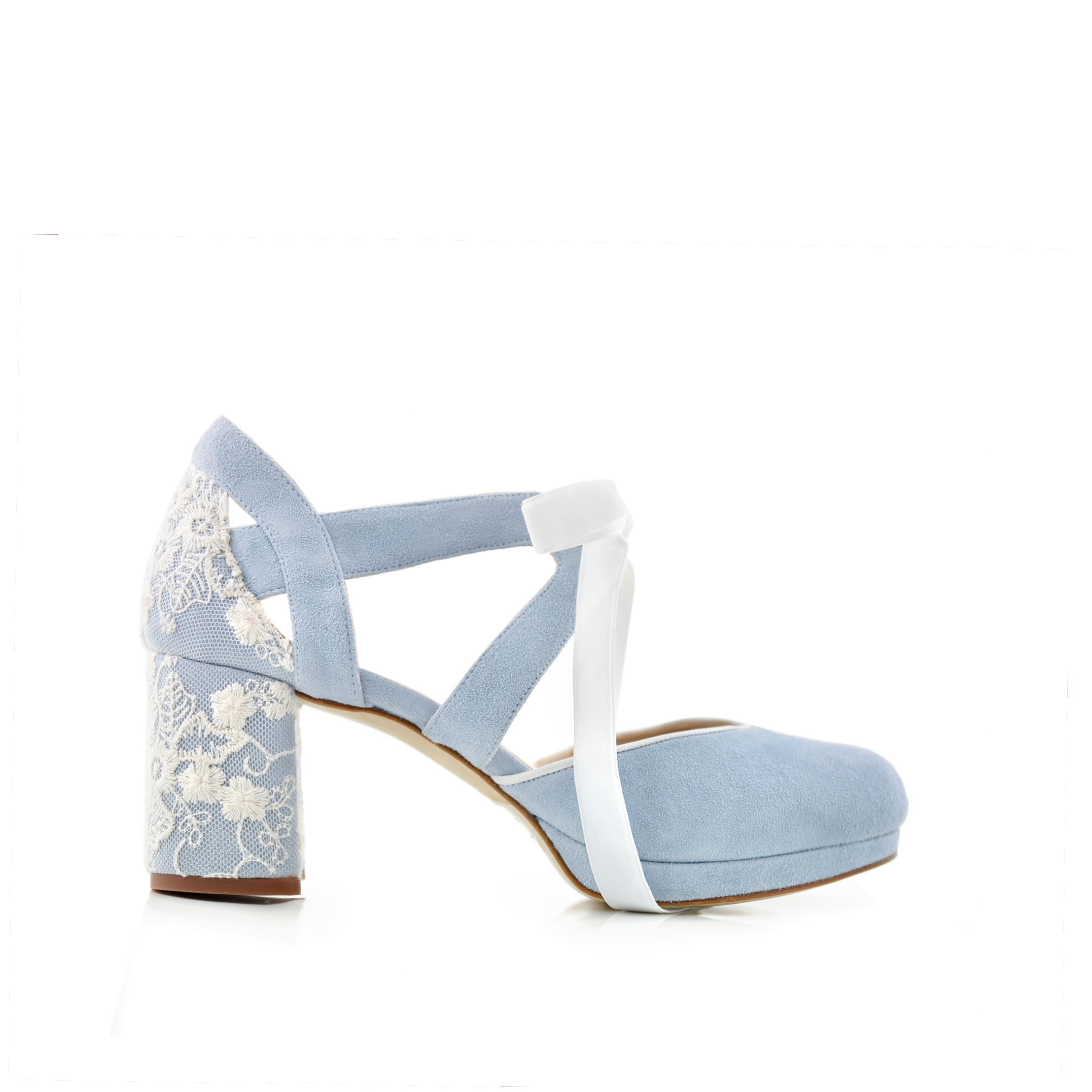 HERA cerrado celeste bordado Antique theatro blanco petit