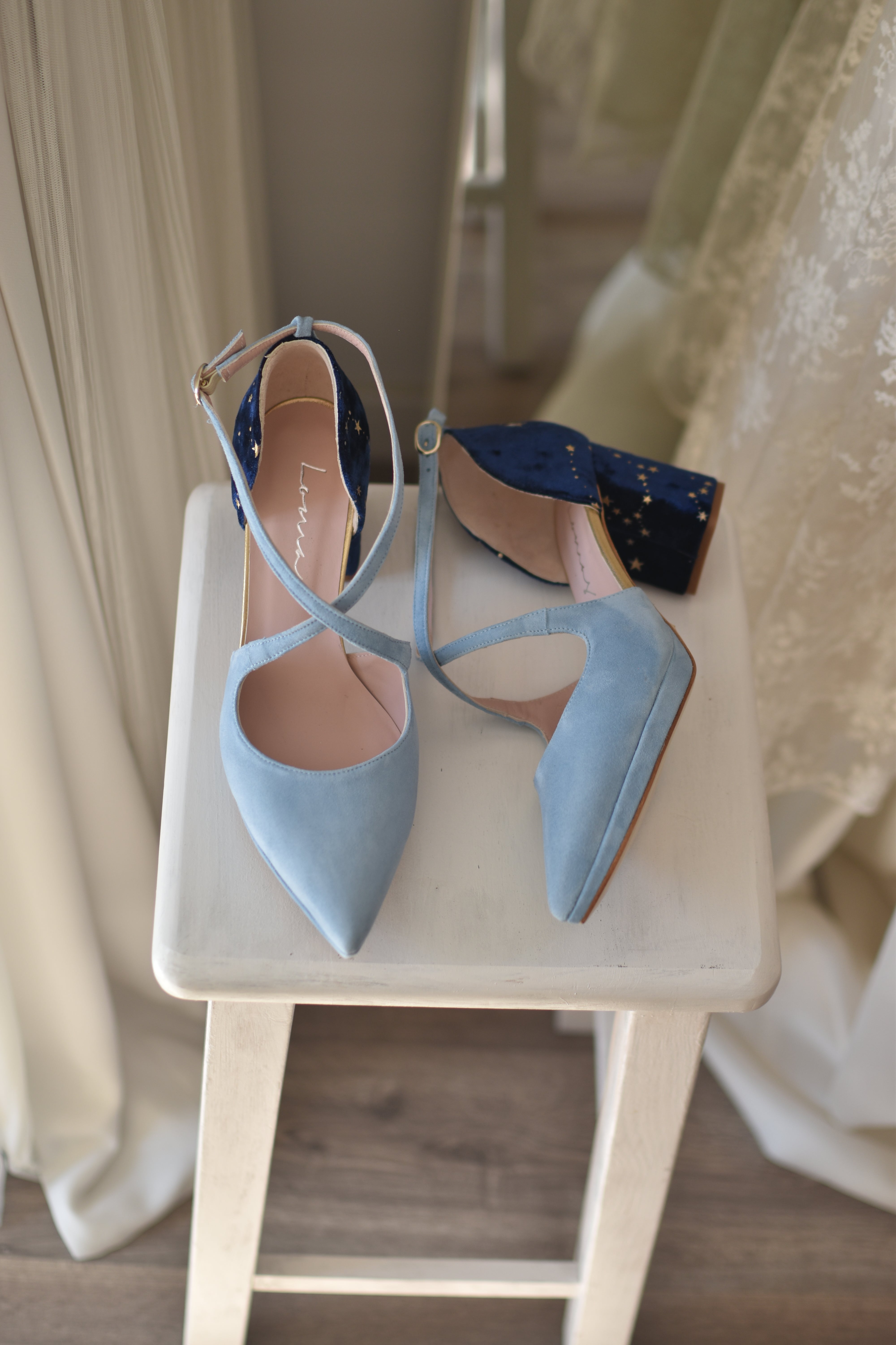zapatos de novia azul algo azul lomas shoes