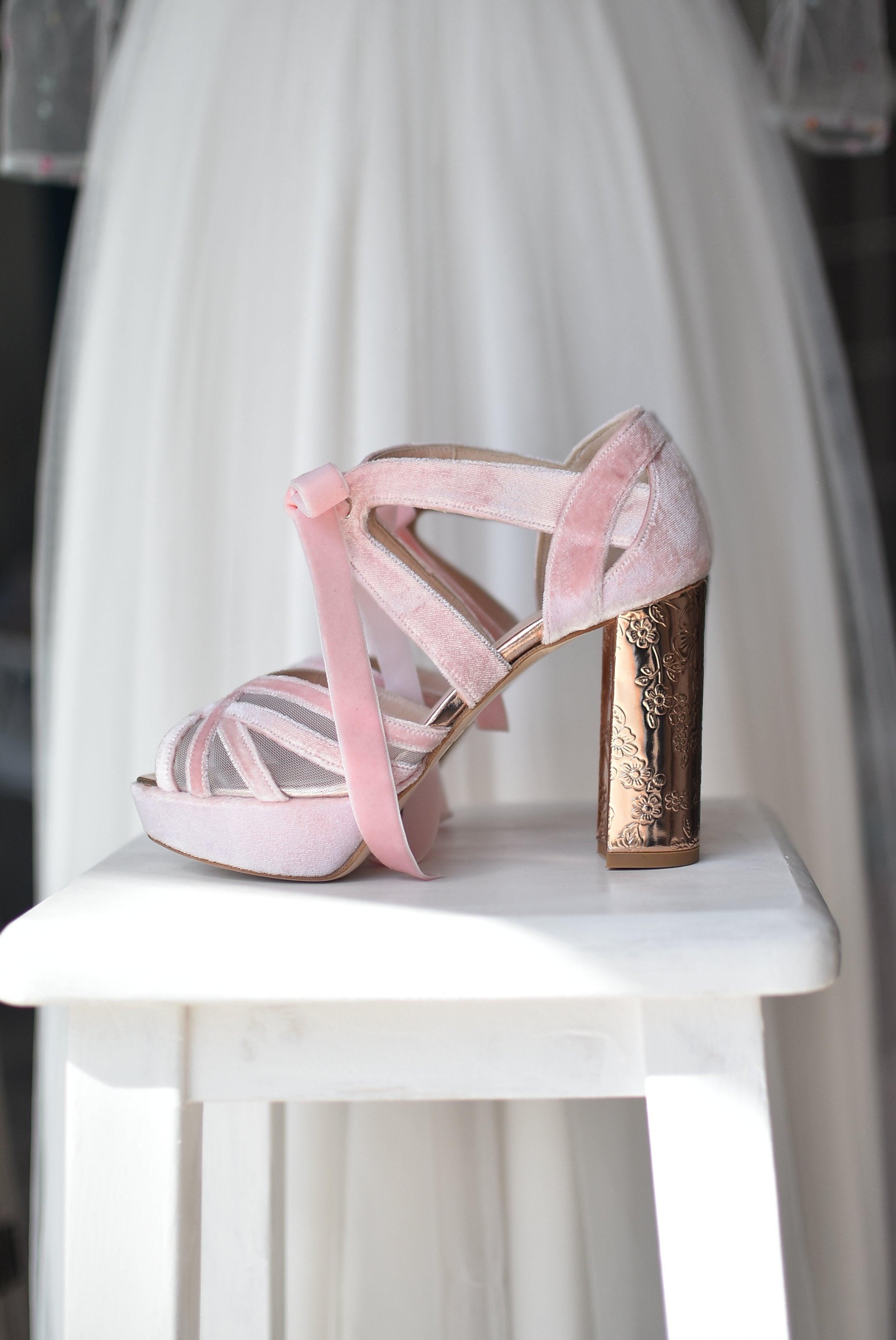 CIARA Light Rosé Specchio floral - Lomas-shoes