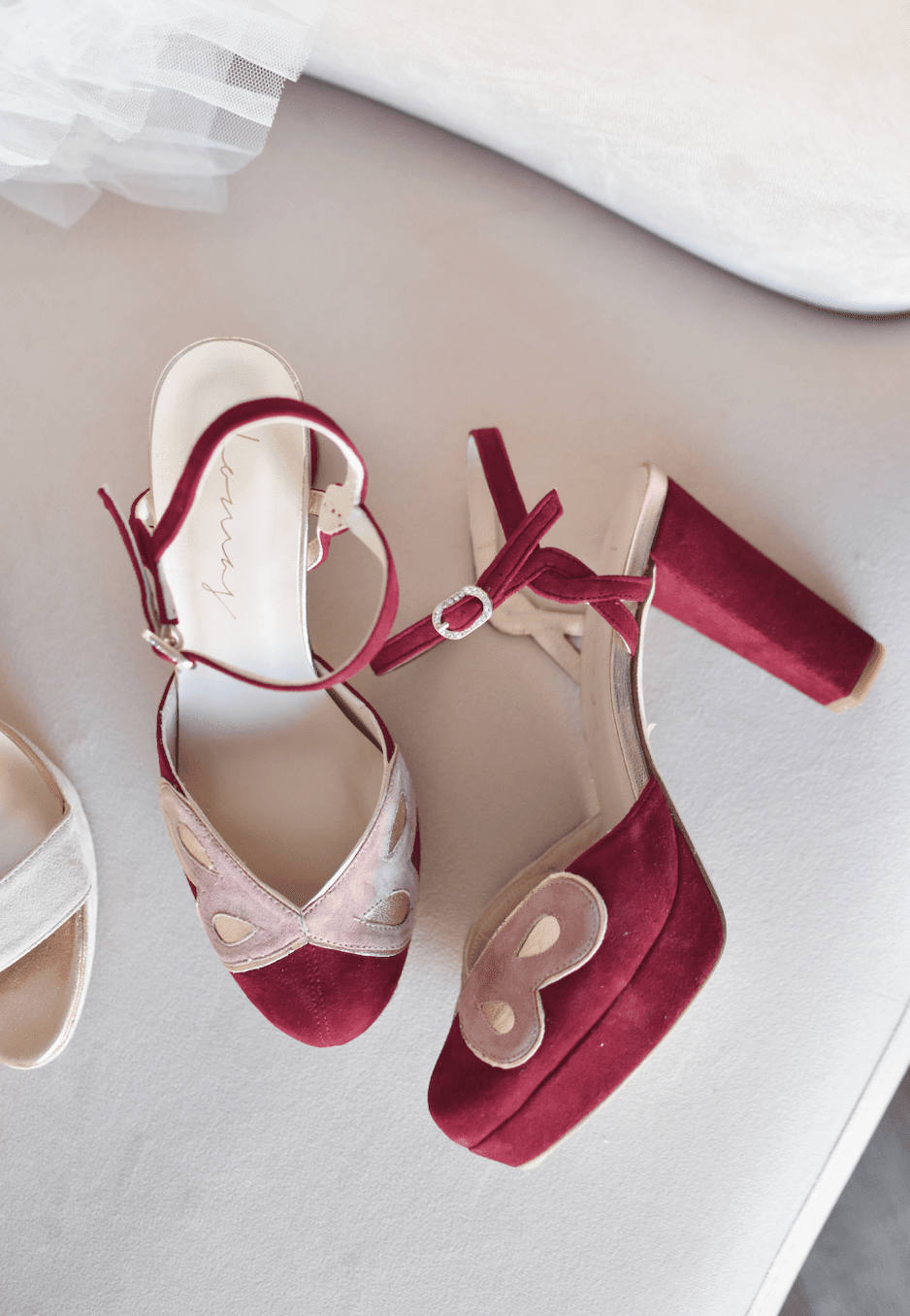 .EN STOCK PAON burdeos mariposa TALLA 38 - zapatos_novia