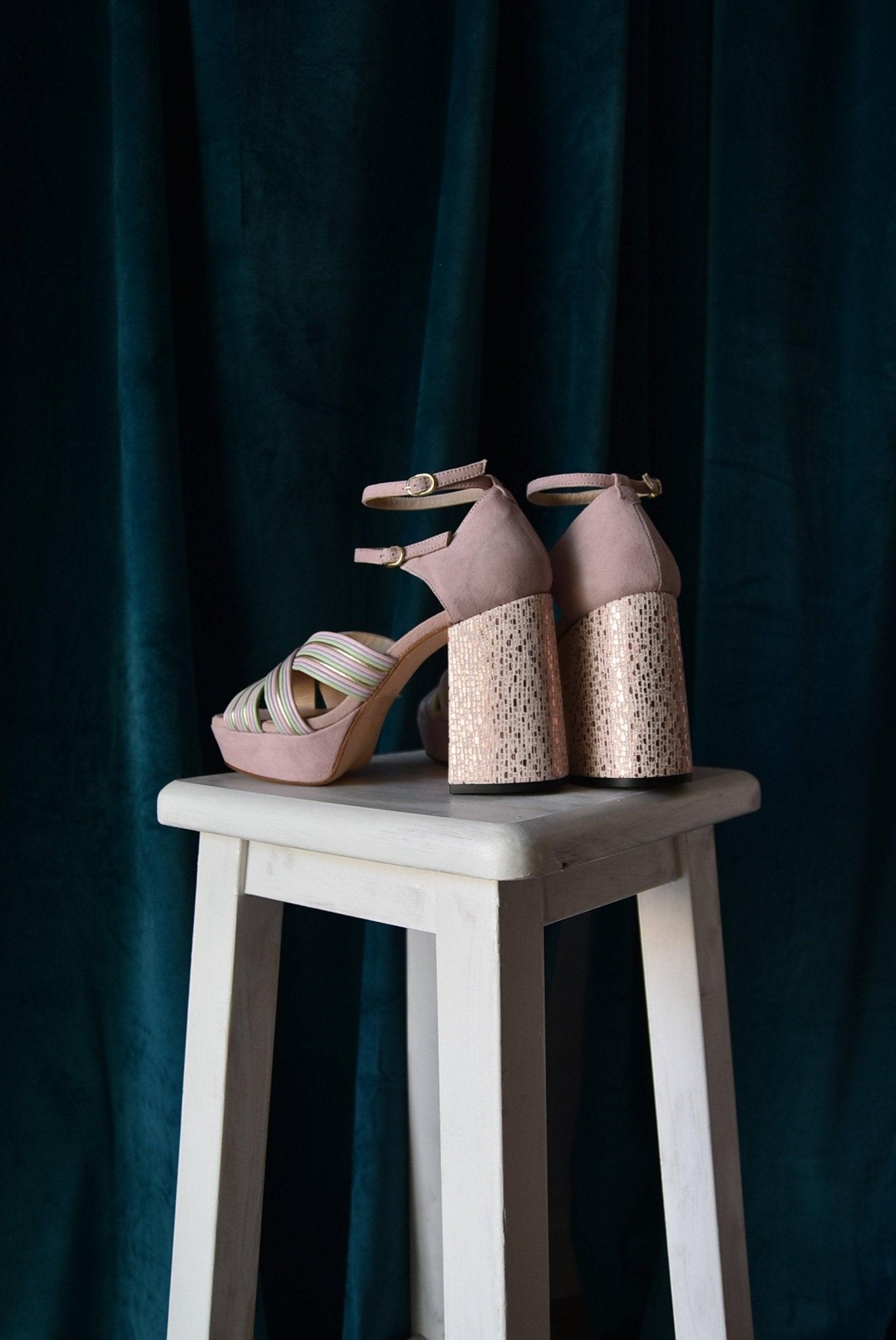 JUNE tricolor NUDE - zapatos_novia