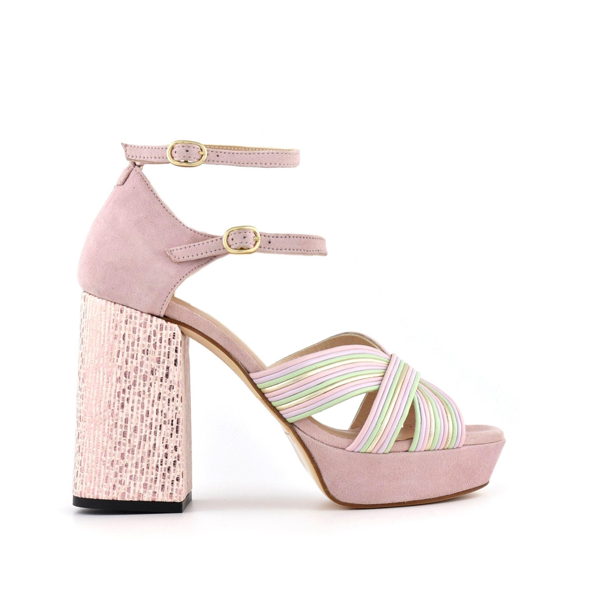 June Color Tricolor Nude Maxi — Zapatos de novia Lomas Shoes
