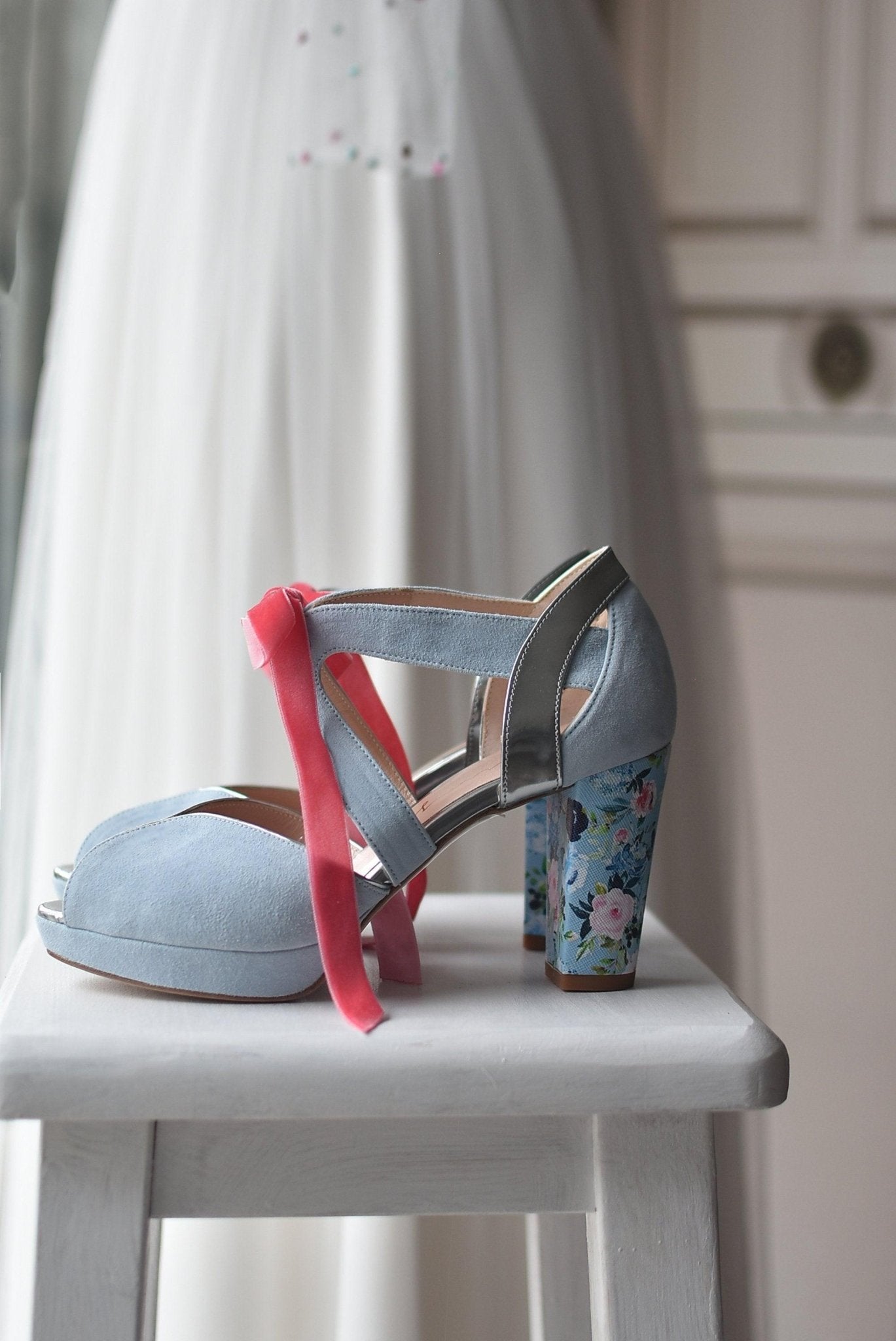 MEDIA LUNA celeste colección Aquarelle 85 - zapatos_novia