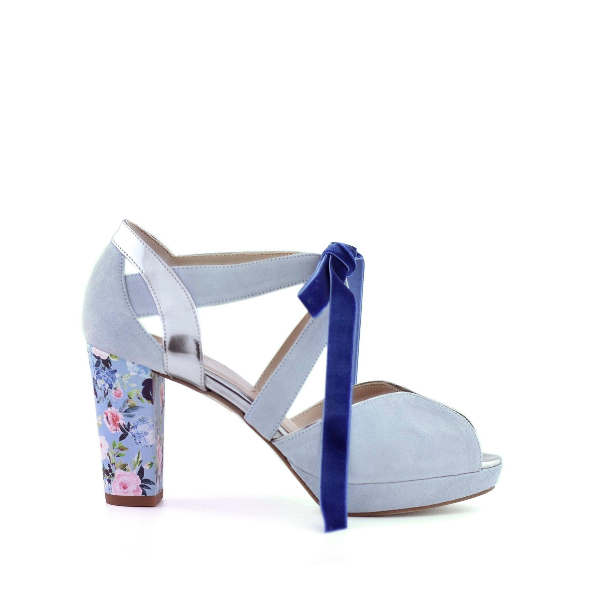 Medialuna Celeste Media Luna Colección Midi — Zapatos de novia Lomas Shoes