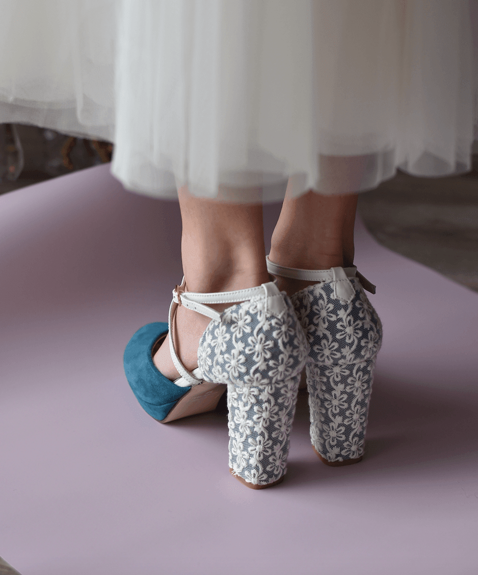 ROSALÍA cerrado Petrol Marion 95 - zapatos_novia