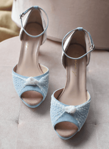 VIKA DIANA celeste - sky plumeti Blossom - zapatos_novia