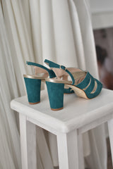 Miley green garden heel 8.5cm