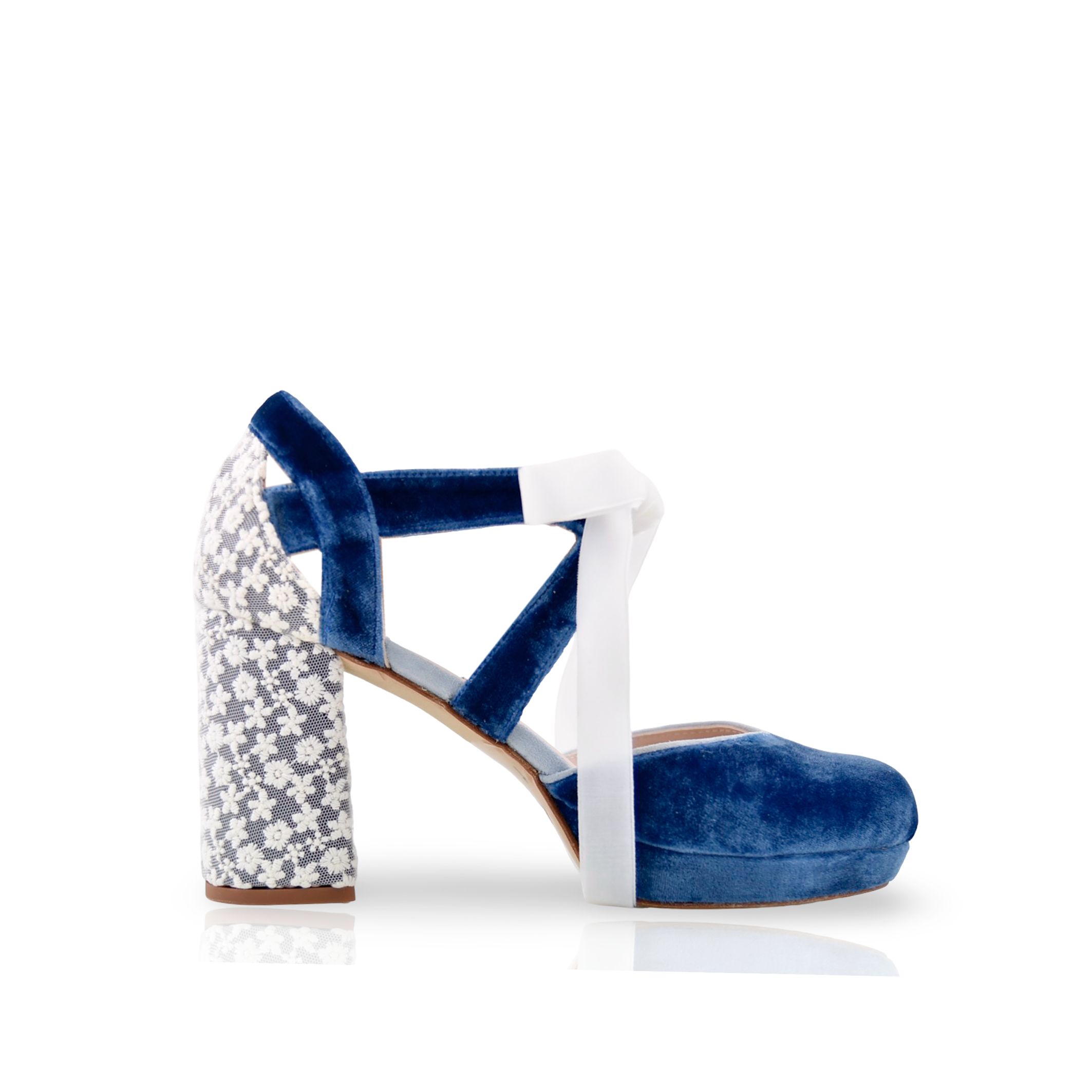 ZAPATO DE ANTE AZUL PARA NOVIAS PERSONALIZABLE