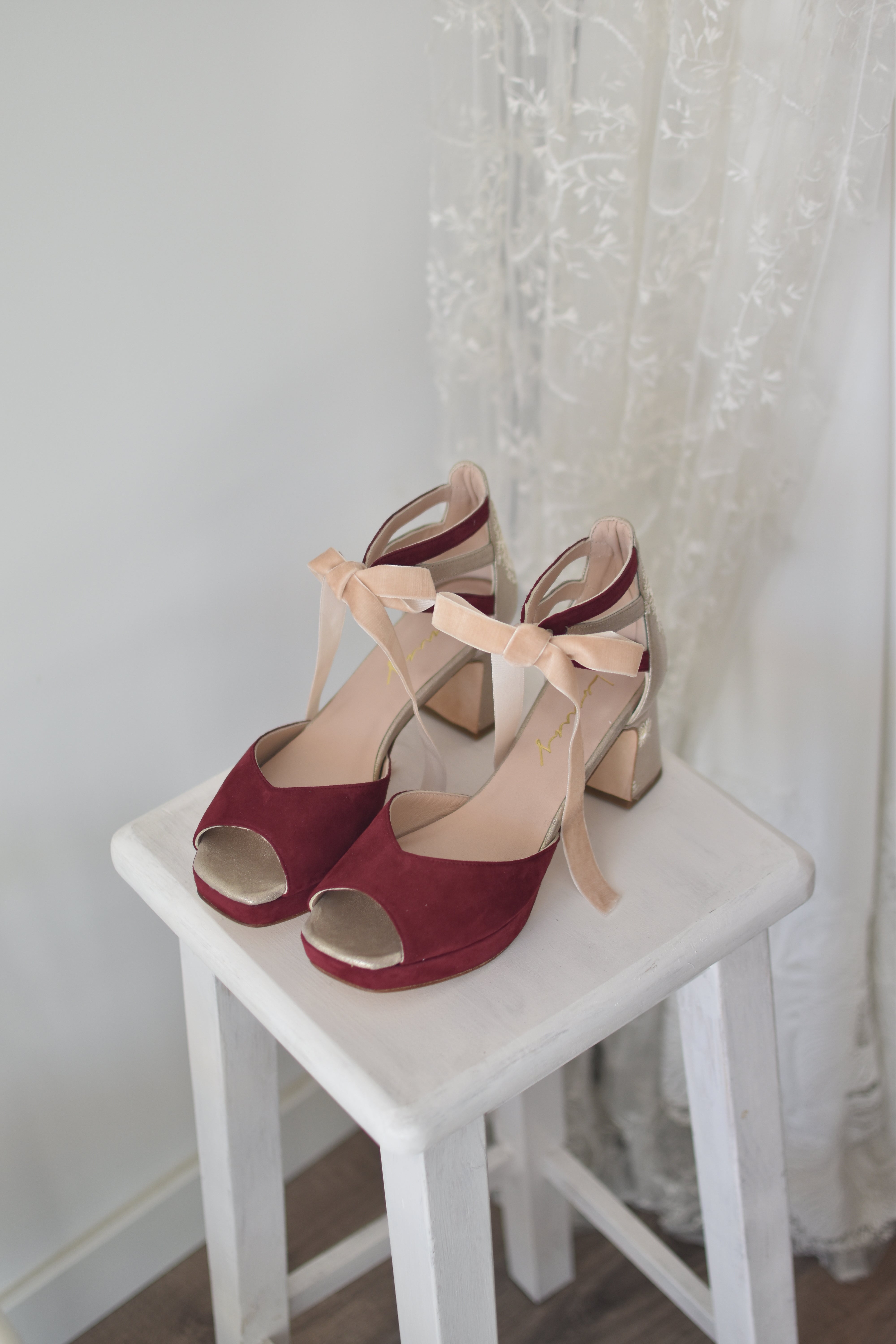 AYLA abierto burdeos puntera cuadrada diente de león 6