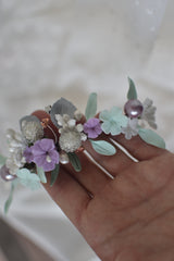 EN STOCK Tocado porcelana novia lavanda