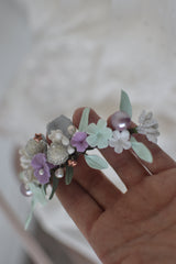 EN STOCK Tocado porcelana novia lavanda