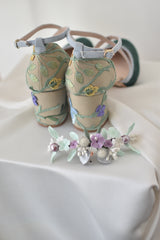 EN STOCK Tocado porcelana novia lavanda