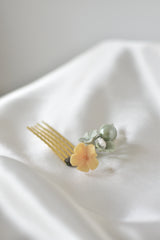 Tocado mini horquilla Jardín mostaza