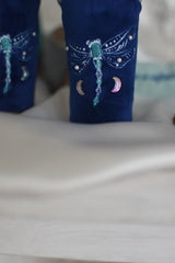 Hera open forest green and mint Constellation heel 9.5cm