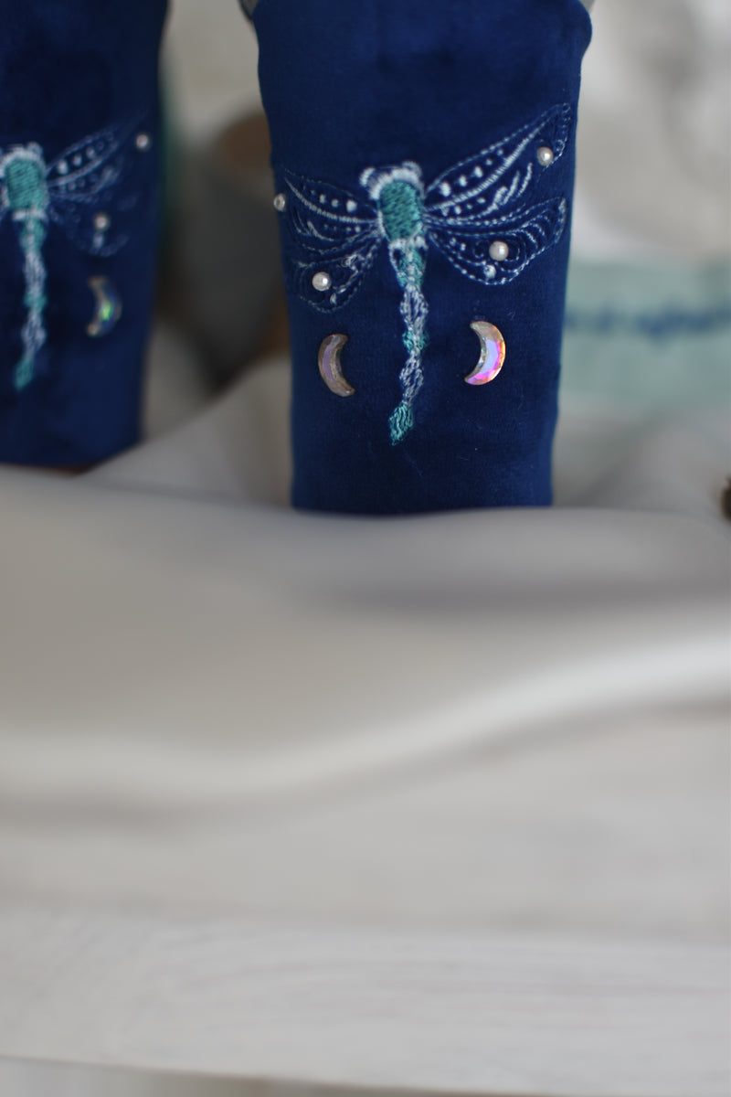 Hera open forest green and mint Constellation heel 9.5cm