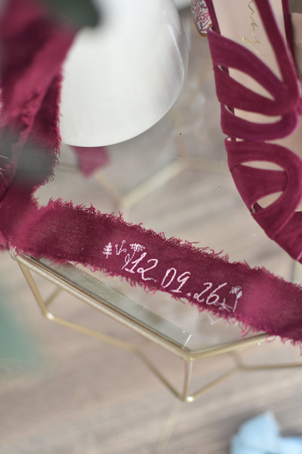 z.Velvet ribbon for bridal bouquet BOUGHT VILLA DARK