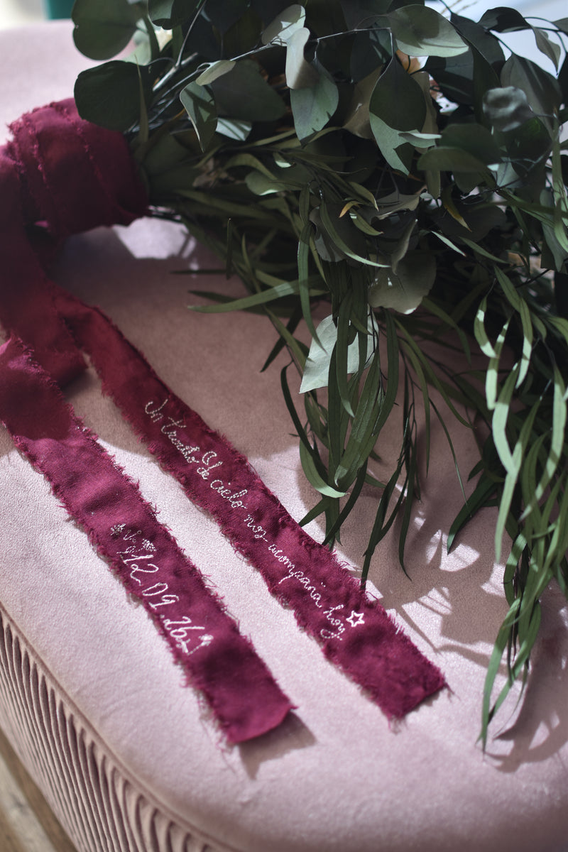 z.Velvet ribbon for bridal bouquet BOUGHT VILLA DARK