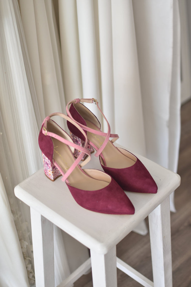 Lola Burgundy Aquarelle May heel 8.5cm