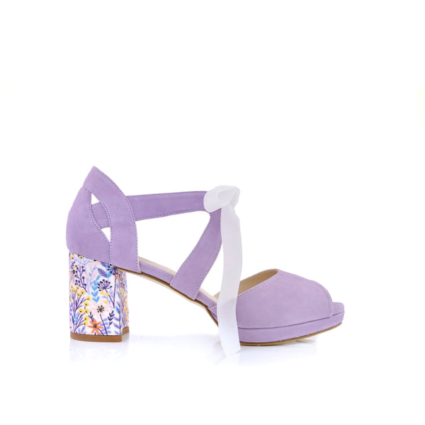 Hera open lavender Aquarelle Marine heel 7cm