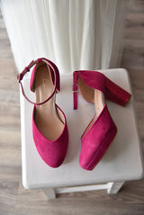 ZAPATOS DE ANTE CON HEBILLA PERSONALIZABLES PARA NOVIAS