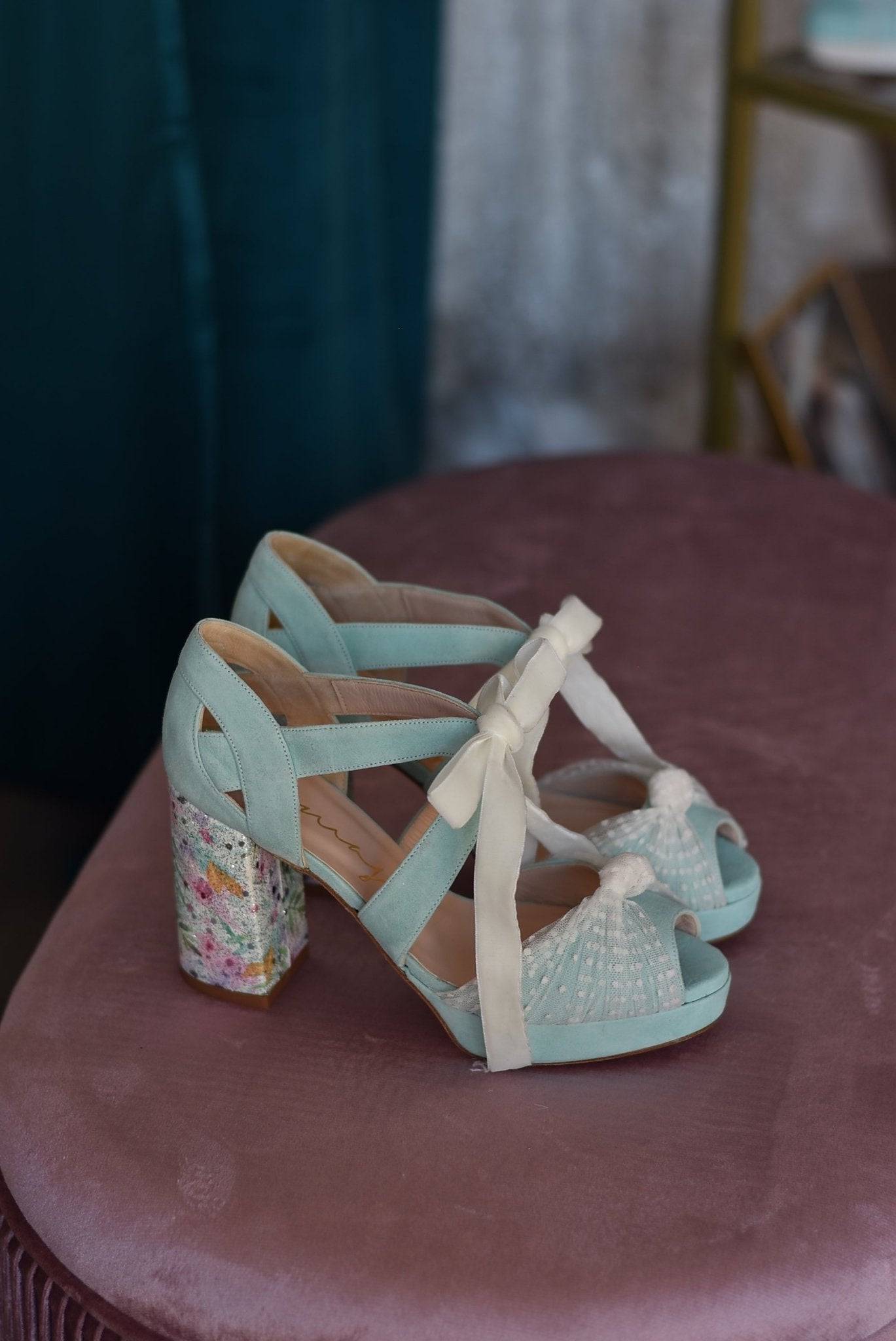ÁGNES Blossom mint 10 - zapatos_novia