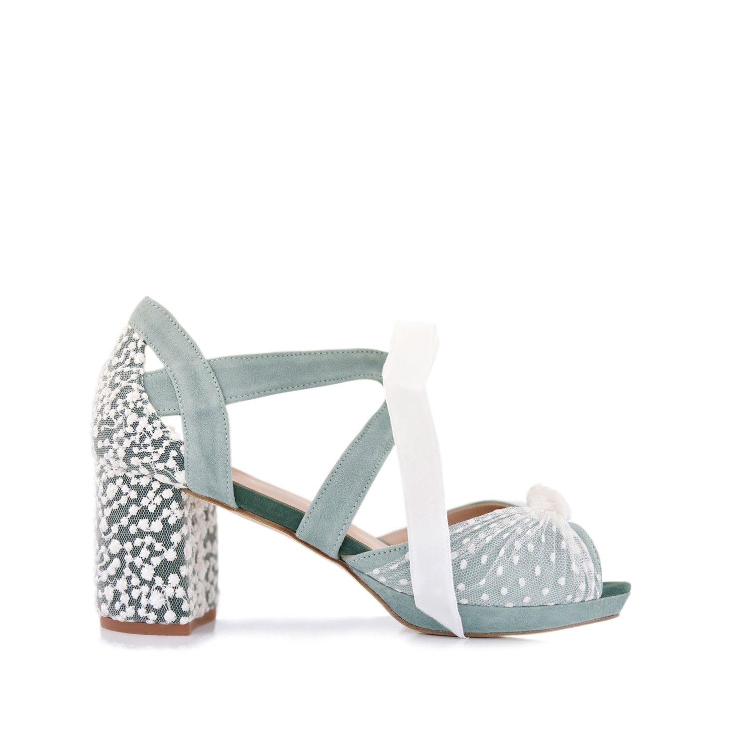 Agnes Eucalipto Ágnes Bubble Petit — Zapatos de novia Lomas Shoes