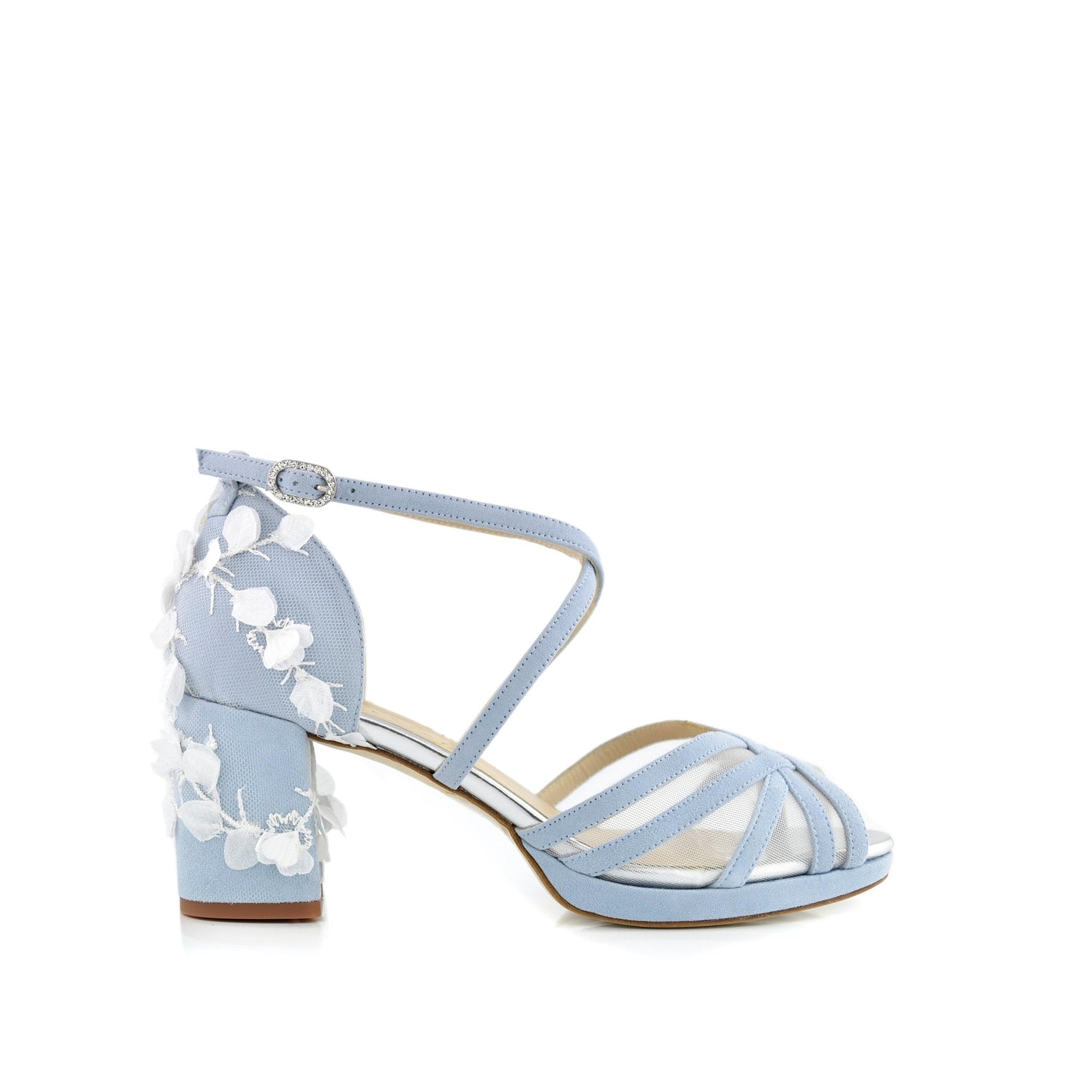 Antonella Celeste Blue Sky 3D Petit — Zapatos de novia Lomas Shoes
