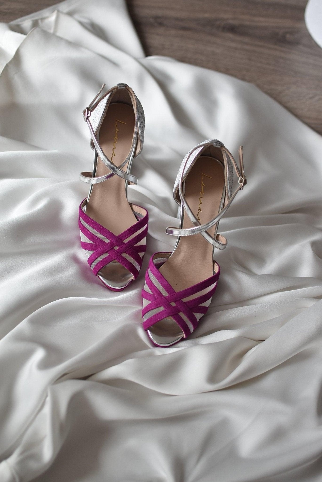 ANTONELLA buganvilla glitter cristal 11cm - zapatos_novia