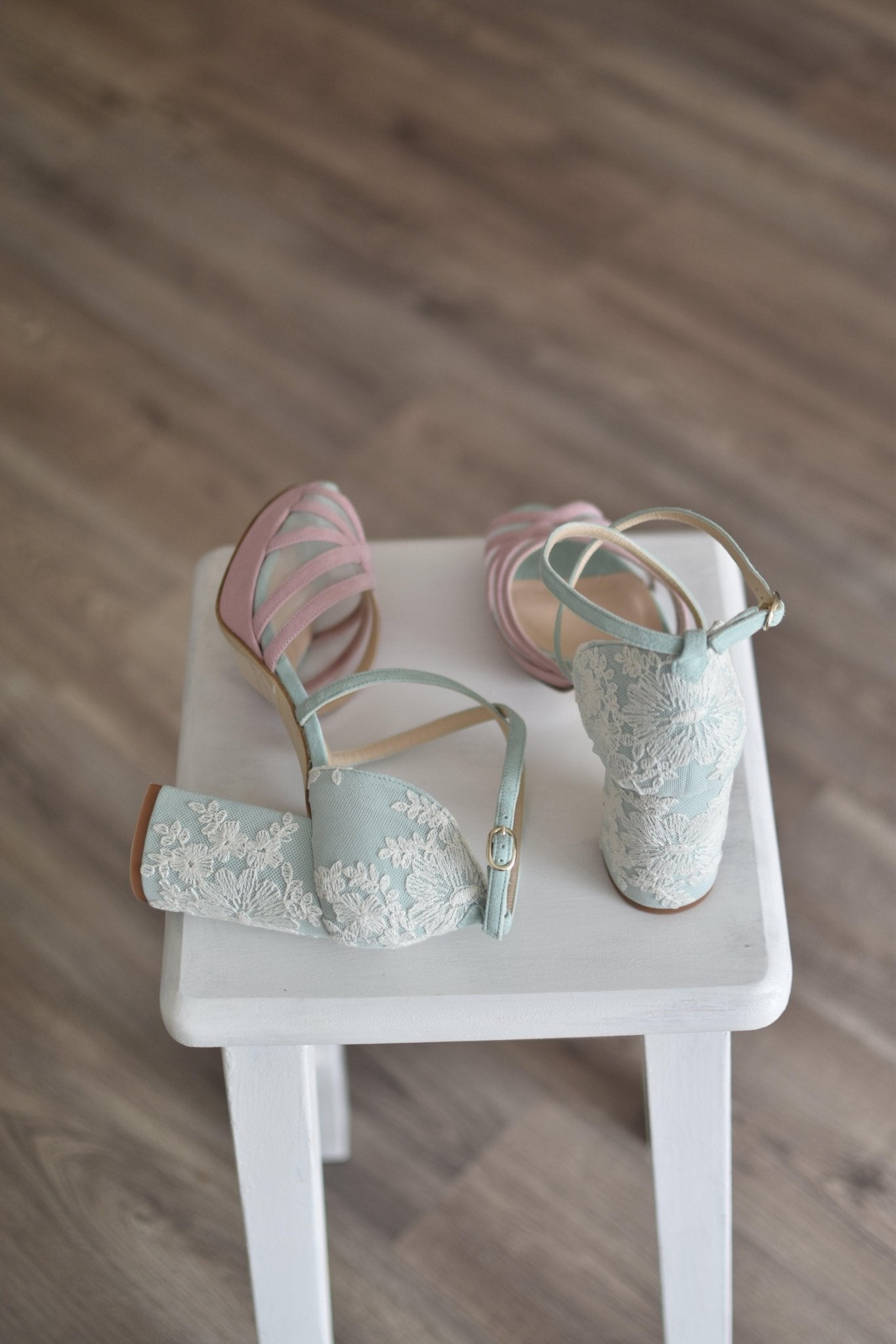 ANTONELLA pink - mint Oliveti 85 - zapatos_novia