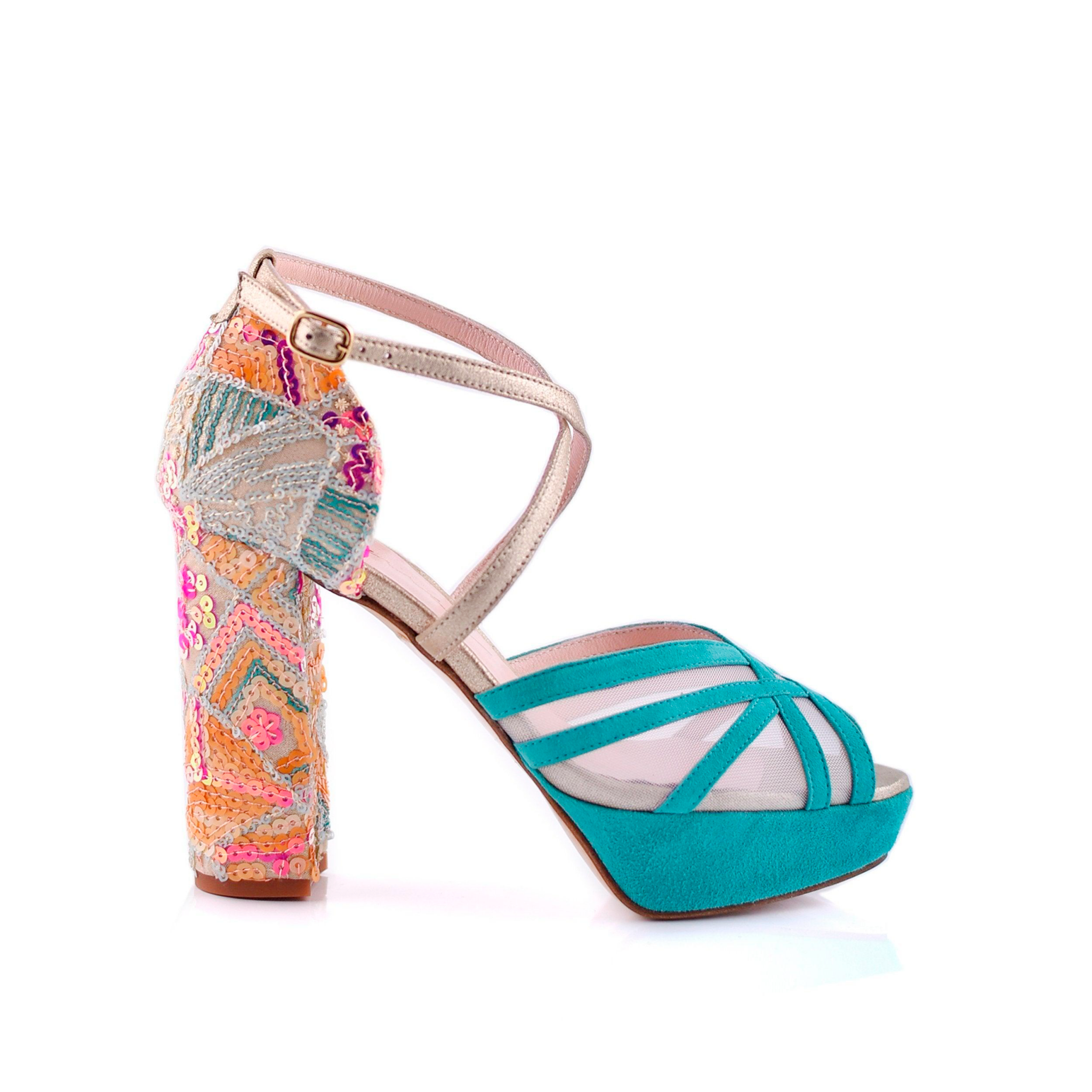 Antonella Marfil Turquesa Mare Alto — Zapatos de novia Lomas Shoes