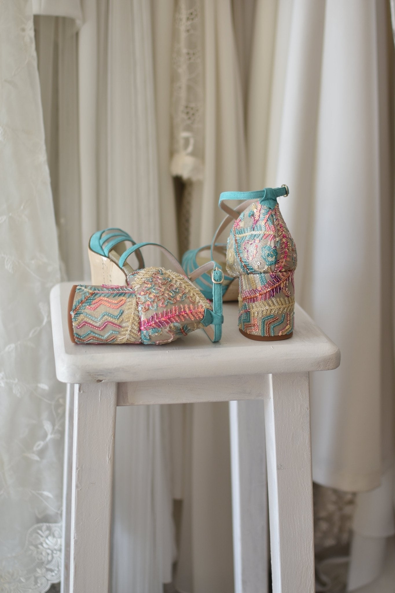 ANTONELLA turquesa soft mare petit - zapatos_novia