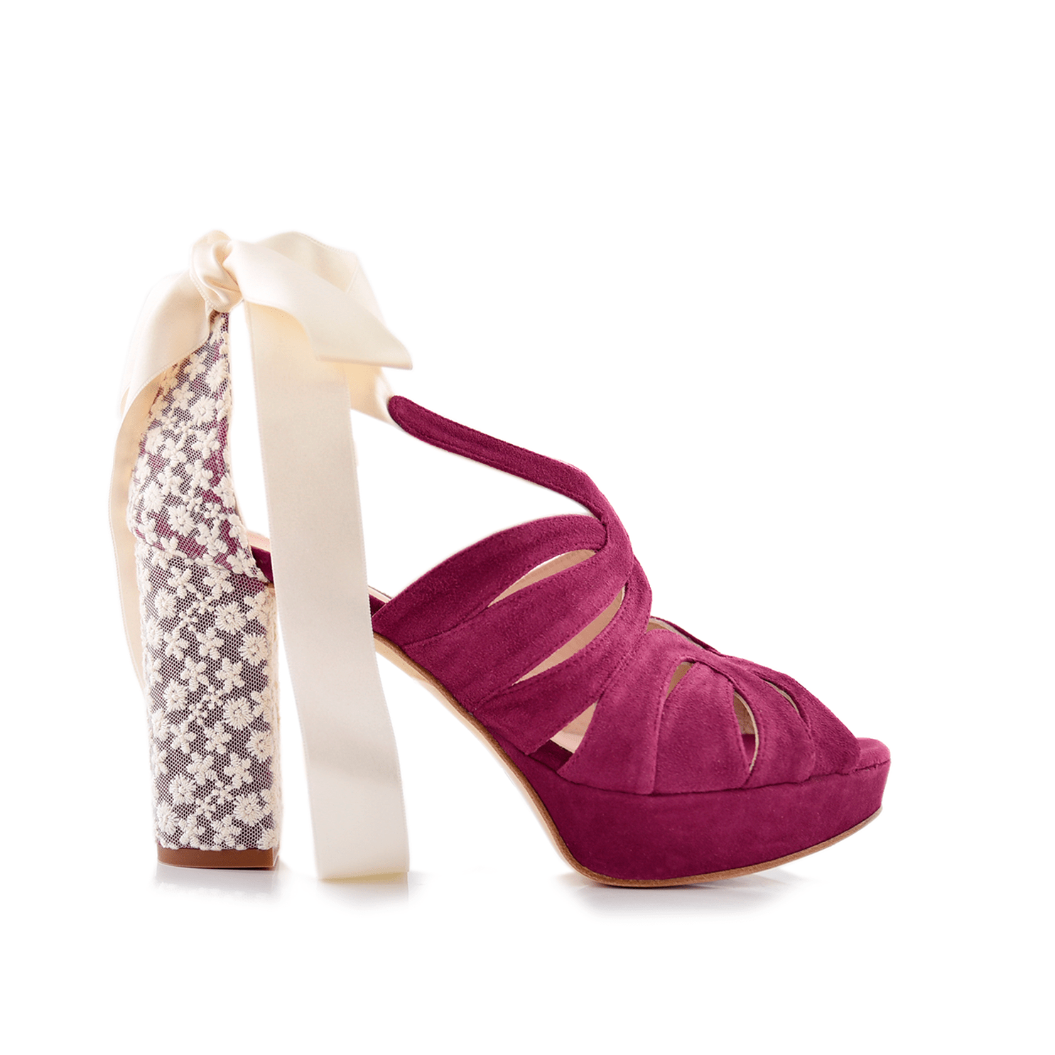 Aravis Burdeos Marion Alto — Zapatos de novia Lomas Shoes