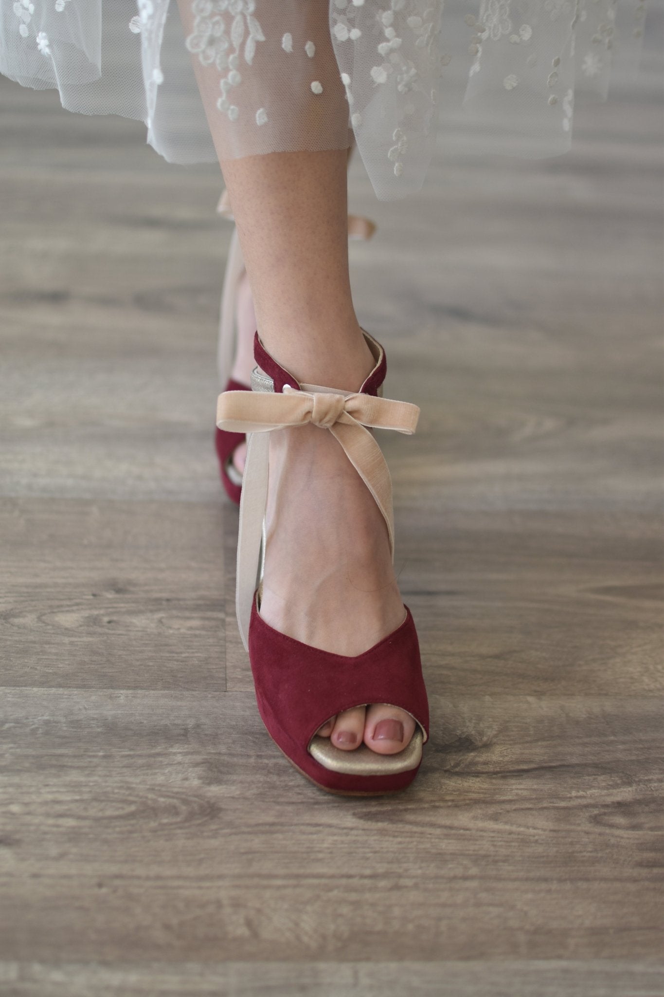 AYLA abierto burdeos puntera cuadrada diente de león 6 - zapatos_novia