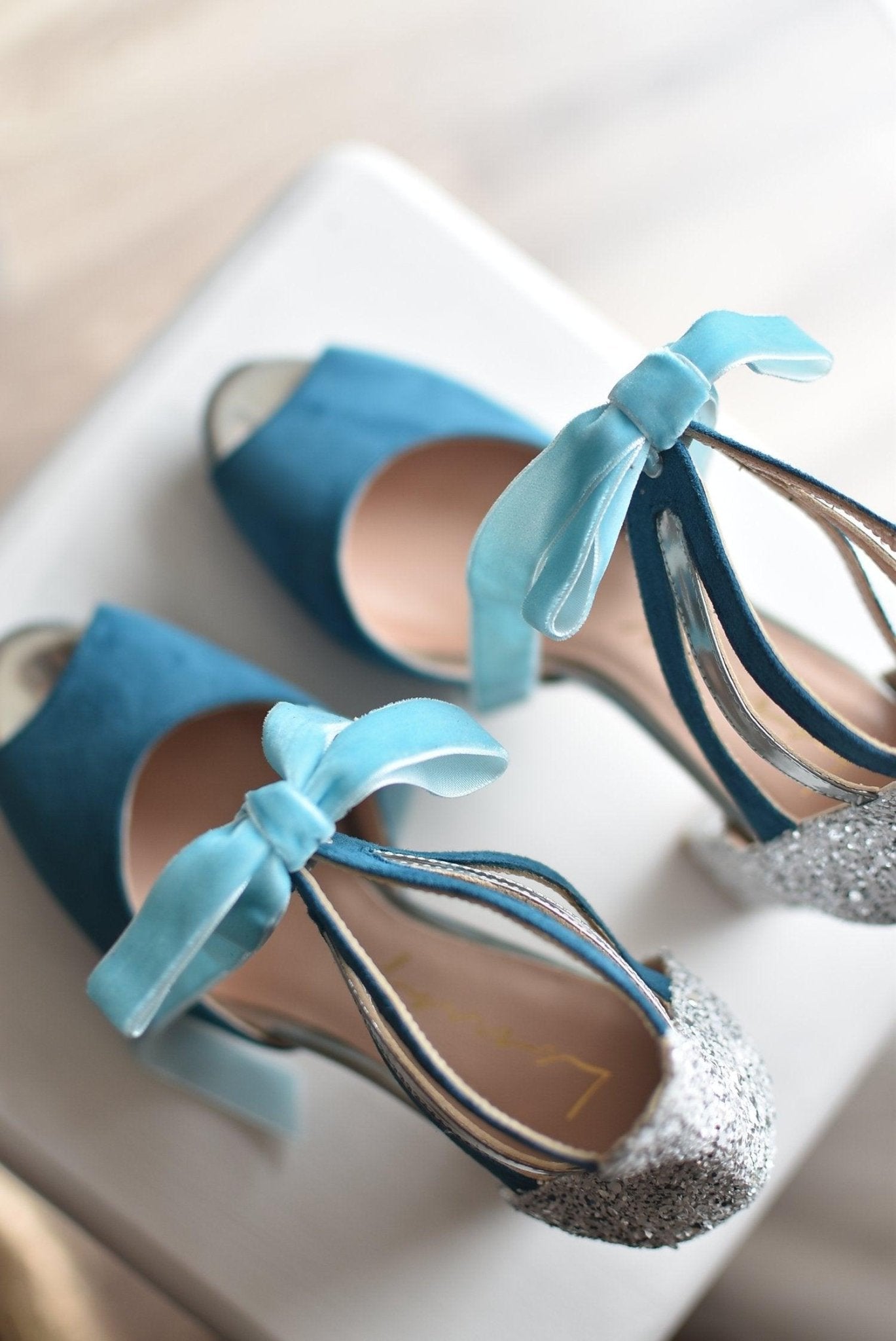 AYLA azul mallard glitter cristal 95 - zapatos_novia